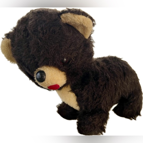 🧸Rare Knickerbocker Brown Teddy Bear on All Four Legs Red Tongue Vintage Plush - Picture 4 of 17